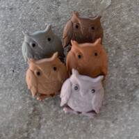 5 Little Owl Shank Buttons Size 5/8"