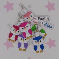 pinkeSterne * Schl&uuml;sselanh&auml;nger EULE Taschenbaumler Anh&auml;nger Owl