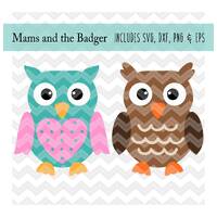 Cute Owls Cut Files, Baby Hoot Owl svg, Boy Girl Owl Clipart, Nursery Wall Art, Autumn Printable, Si
