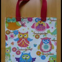 Sac bibliothèque "Mes Hiboux ",idéal pour la crèche ou l'é