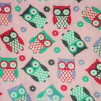 Pink Owl Baby Receiving Blanket: Soft Flannel Swaddle, Woodland Nursery