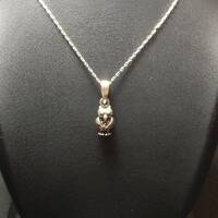 Super Cute & Mini Tiny Owl Design 925 Sterling Silver Necklace Pendant, Bird love necklace, Silv