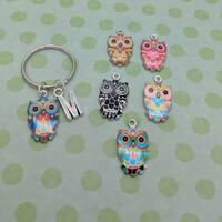 Owl keyring, stocking fillers, owl lover gifts, initial keyring, personalised gifts, bird watcher gi