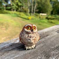 Owl Figurine - Miniature Woodland Creatures from Folklore