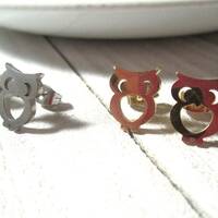 Small Owl Stud Earrings | Hypoallergenic Stainless Steel | Cute Owl Earrings | Women Girl Child Earr