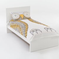 Owl single duvet and pillowcase set, fun animal cotton bedding