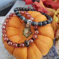 Beaded owl stretch bracelets