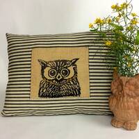 Owl Pillow Cover / Minimalist Decor /  Animal Pattern / Woodland Owl Pillow / Birthday Gift Idea