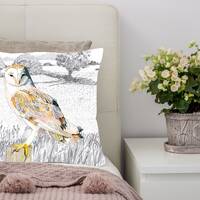 Barn Owl Cushion, 18"/45.5cm square