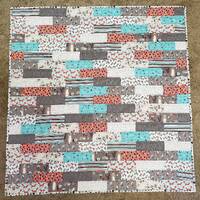 Woodland Baby Quilt, Fox, Owl, Bear, Grey, Orange, Teal