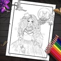 Topaz Broken Doll Coloring Page Owl Coloring Page Carnival Doll Printable Coloring Page Download Col