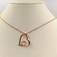 Rose Gold White Opal Owl in Heart Necklace; Rose Gold Opal Owl Charm; 925 Opal Owl Jewelry; White Op