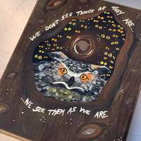 Inner Owl | Acrylic Canvas Painting | Wall Art Decor