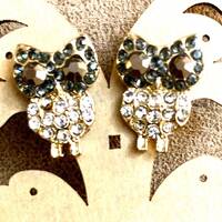 Swarovski Crystal Owl Earrings