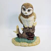 Vintage Porcelain OWL Statue Figurine