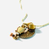 Mixed Metal Owl Pendant Necklace: Vintage Inspired Jewelry
