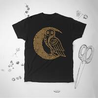 Owl shirt for Men Women Girl tee t shirt tshirt Ornament Bird Graphic shirt Moon Animal Abstract Guy