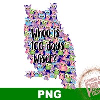 100 days of school owl theme sublimation graphics digital download, printable, iron on printable, te