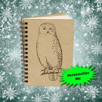 Snowy Owl Wood Journal: Personalized Sketchbook, Travel Journal