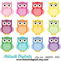Cute owl clipart animal clip art printable planner stickers paper crafts scrapbooking clipart set co