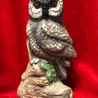 Dry Brushed Ceramic Owl using Mayco Softee Stains