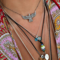 Bird Necklace, Eagle, Thunderbird, Raven, Phoenix, Owl Bird Jewelry, Sterling Silver Bohemian Neckla