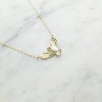Flying Owl Necklace, Owl Necklace, Wise Owl Necklace, Bird Jewelry, Graduation, Daughter, Gift For H