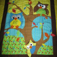 Owl Quilted Comforter Blanket