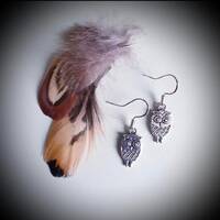 Owl Earrings - Handmade, Unique