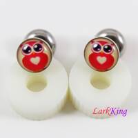 owl stud earrings, owl earrings, double side owl studs, owl studs, heart owl studs, studs for women,