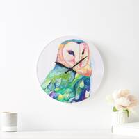 Barn Owl Acrylic Wall Clock