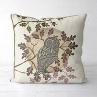 Owl cushion covers - Country Lane Owl 1 - cottage cushion cover, Wildlife pillow Owl decor Modern Fa