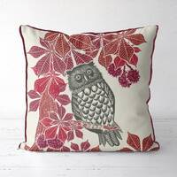 Owl gift - Country Lane Owl3 - Owl pillow covers, Owl cushion covers, Owl illustration Designer pill
