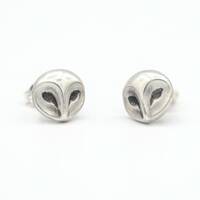 Owl Stud Earrings / Sterling Silver Owl Post earrings / Snowy Owl / Barn Owl / Gift for Night Owl / 