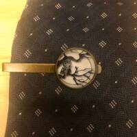 Owl in Tree image tie clip-FREE SHIPPING-