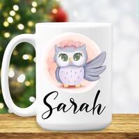 Owl Mug, Ceramic Owl Coffee Cup for Women, Owl Gift, Owl Gifts for Owl Lovers - Large Owl Coffee Mug