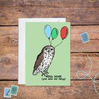 Well done You Wise old Thing Owl Greetings Card