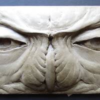 Snowy Owl Concrete Wall Sculpture Relief Panel