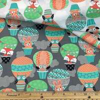 Floating balloons, Owl's Woodland Advenure owl Fox snail squirrel dragonfly, green orange, woodl
