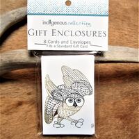 Inuit Nation 'Summer Owl' Small Gift Enclosures Set of 8 Cards & Envelopes Arctic Native