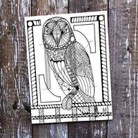 owl coloring pages set of 3