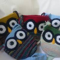 crochet owl bag,amigurumi owl,crochet owl, nursery gifts, handmade owl,crochet girl Purse Handmade p