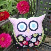 Owl Sewing Pattern - PDF Sewing Pattern Patchwork Owls - Owl Pattern - Owl Pillow- Tutorial - DIY