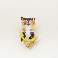 Vintage Aviva Brown Winking Owl Enamel Pin  Enamel Cloisonne 162-3