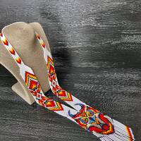 Huichol Owl Beaded Necklace: Mexican Amulet Tassel Jewelry