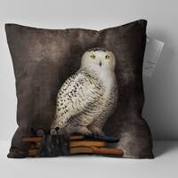 Snowy Owl Pillow | Home Decor | Magical Nursery baby room | 18x18 or 22x22  | Wizard themed bedroom 