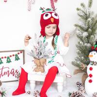 Owl Hat - Christmas Hat, Newborn Christmas Hat, Baby Christmas Hat, Christmas Photo Props, Toddler B