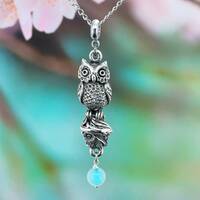 Owl Necklace, Larger Size Owl Pendant, Long Necklace, Australian Jewellery, Owl , Australian Animals