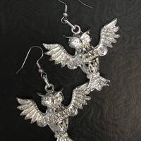 Silver Owl earrings