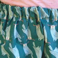 Cotton Girl's Skirt, Animal Skirt, Bird Skirt, Elastic Waist Skirt, Owl Skirt, Child's Cotto